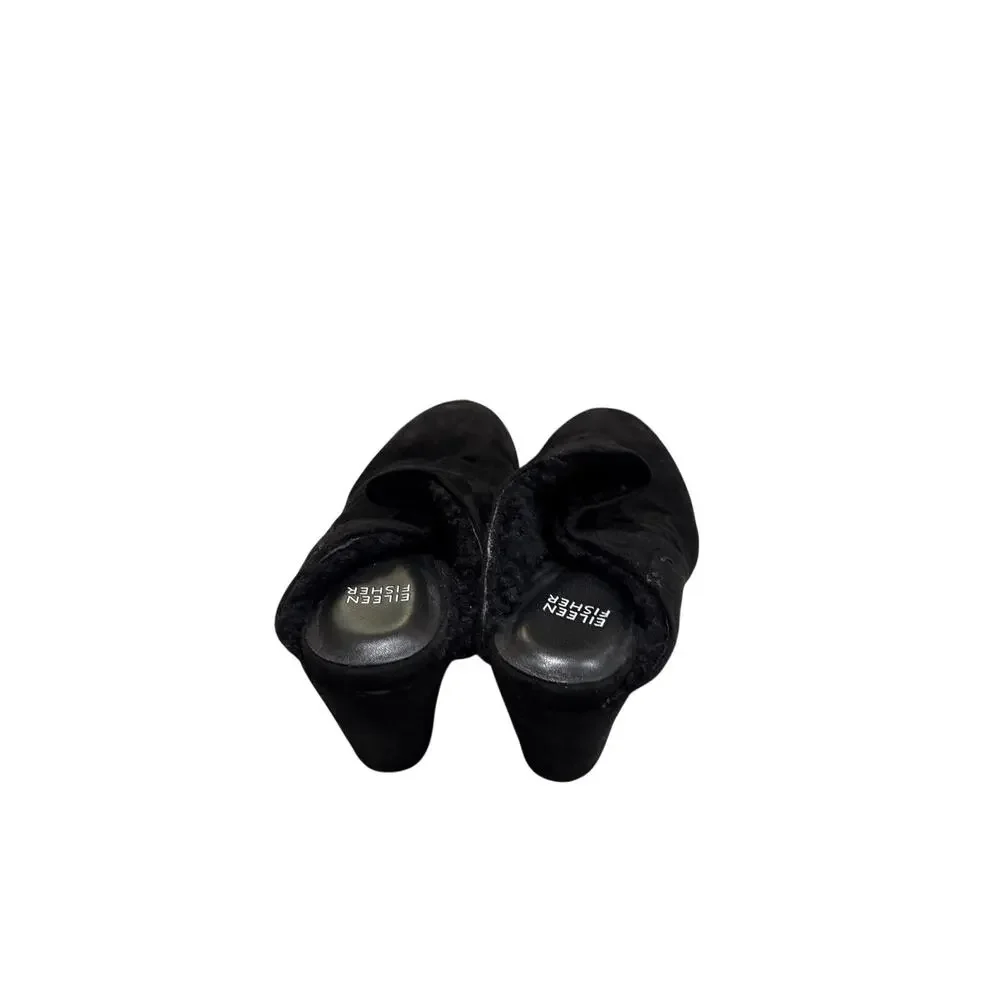 Eileen Fisher Black Suede Ankle Booties | Made in Italy | Women’s US 8.5-9